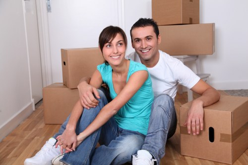 Modern specialized removal truck services in Soho